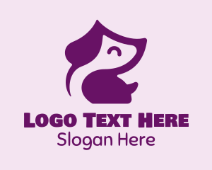 Pet Dog - Cute Happy Puppy logo design