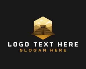 Heritage - Mayan Pyramid Temple logo design