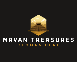 Mayan - Mayan Pyramid Temple logo design