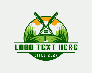 Grass Shears Gardener logo design