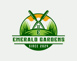 Grass Shears Gardener logo design