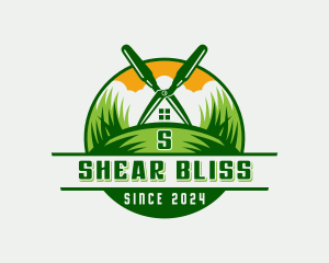 Grass Shears Gardener logo design