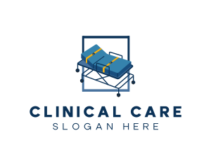 Medical Gurney Stretcher logo design