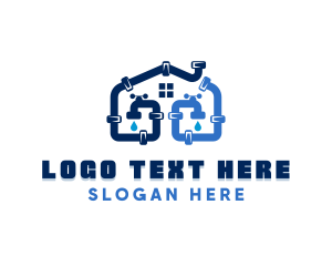 Home - Plumbing House Faucet logo design