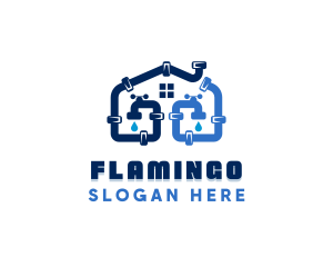 Plumbing House Faucet  Logo