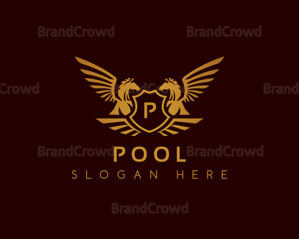 Luxury Shield Pegasus Logo