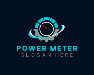 Meter - Speed Meter Cog Tire logo design