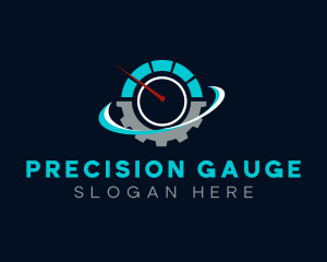 Gauge - Speed Meter Cog Tire logo design