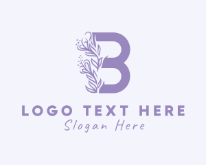 Esthetician - Floral Boutique Letter B logo design