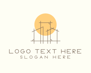 Architecture - Minimalist House Architecture logo design