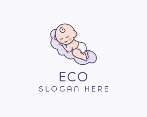 Sleeping Baby Cloud Logo