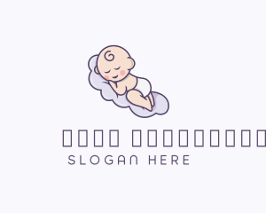 Mascot - Sleeping Baby Cloud logo design