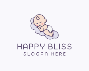 Sleeping Baby Cloud logo design