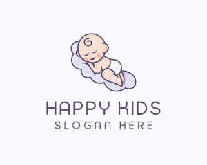 Sleeping Baby Cloud logo design