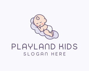 Sleeping Baby Cloud logo design