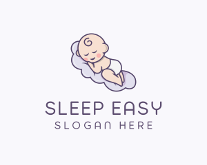 Sleeping Baby Cloud logo design