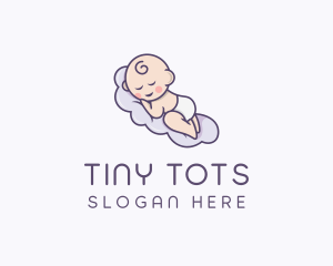 Pediatrics - Sleeping Baby Cloud logo design