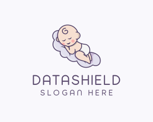Children Store - Sleeping Baby Cloud logo design