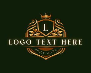 Luxe - Premium Crown Crest logo design