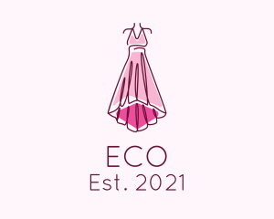 Fabric - Pink Elegant Dress logo design