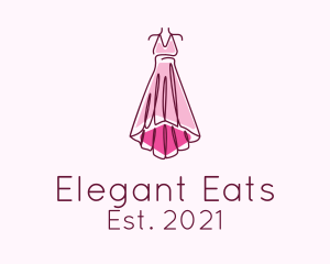 Pink Elegant Dress logo design