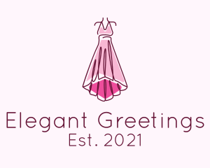 Pink Elegant Dress logo design