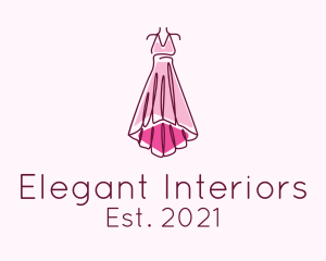 Pink Elegant Dress logo design