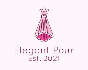 Pink Elegant Dress logo design