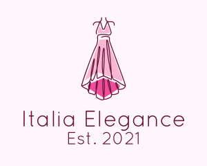 Pink Elegant Dress logo design