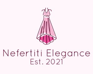 Pink Elegant Dress logo design