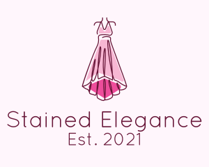 Pink Elegant Dress logo design