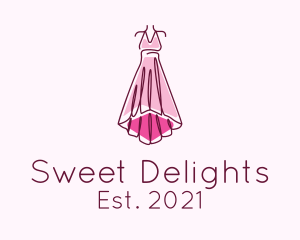 Pink Elegant Dress logo design