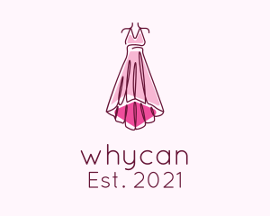 Dressmaker - Pink Elegant Dress logo design