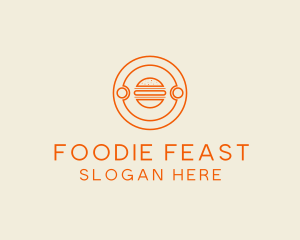 Fast Food Burger Hamburger logo design