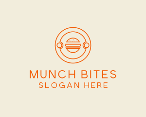 Fast Food Burger Hamburger logo design