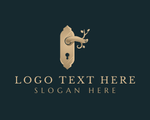 Deluxe - Elegant Door Knob logo design