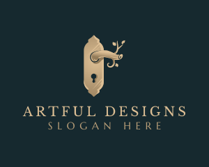 Elegant Door Knob logo design