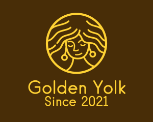 Golden Female Salon  logo design