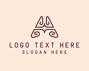 Modern - Modern Business Letter A Outline logo design