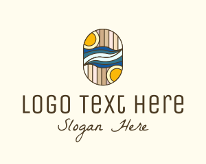 Beach - Summer Vacation Mosaic logo design