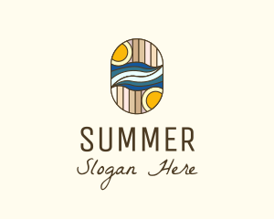 Summer Vacation Mosaic logo design