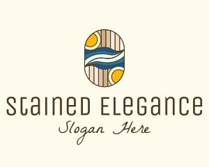 Stained - Summer Vacation Mosaic logo design