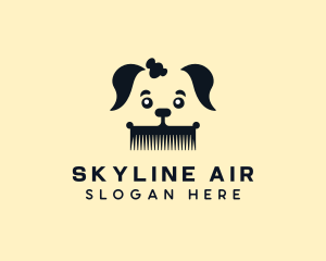 Puppy Grooming Comb Logo