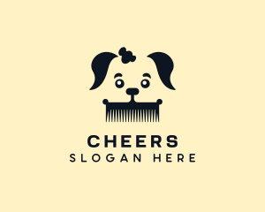 Grooming - Puppy Grooming Comb logo design