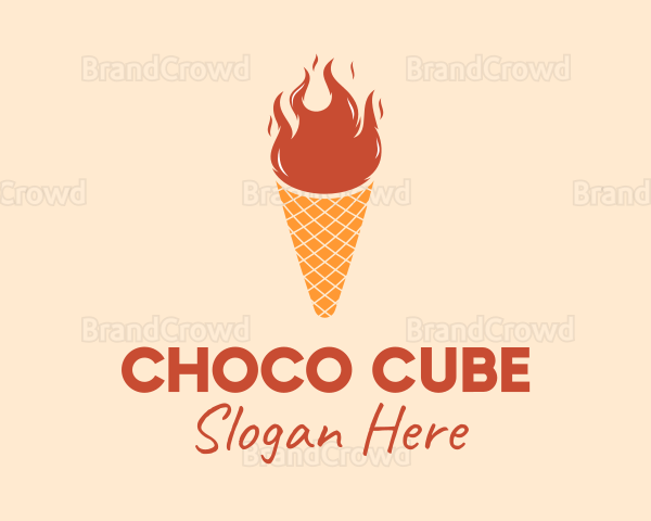 Fire Ice Cream Logo