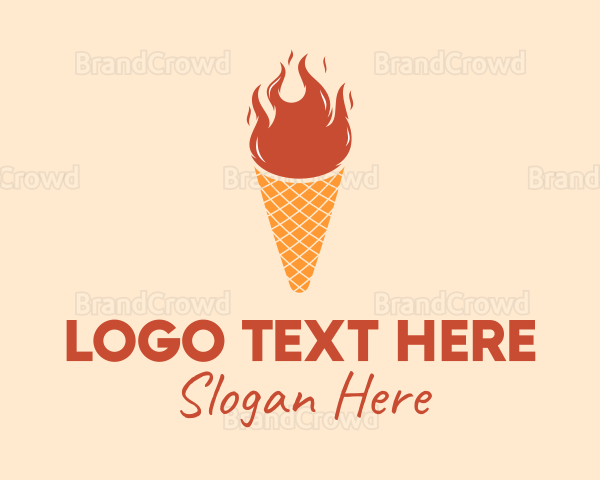 Fire Ice Cream Logo