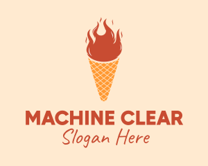 Ice Cream - Fire Ice Cream logo design