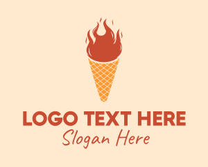 Fire Ice Cream  Logo