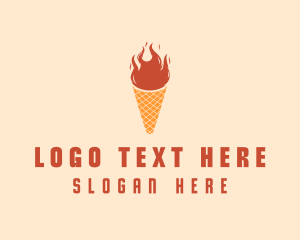 Fire Ice Cream  Logo