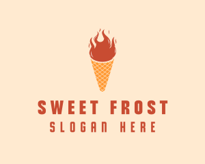 Fire Ice Cream  logo design